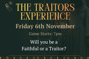 Poster for Traitors event at the Wolfscastle Hotel, Pembrokeshire, Wales
